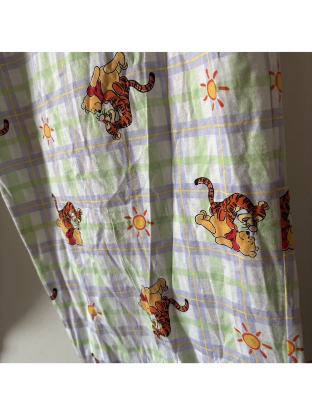 Vintage Winnie The Pooh & Tigger Pajama Pants Plaid Women’s XL Cotton Loungewear - Picture 11 of 16
